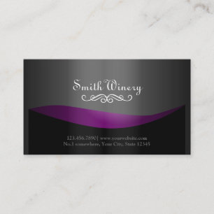 Purple Liquor Winery Wine Business Card