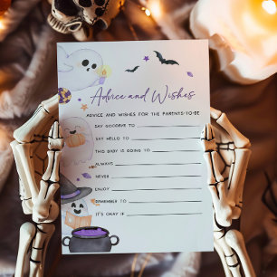 Purple Little Boo Halloween Advice and Wishes Game