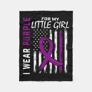 Purple Little Girl Daughter Epilepsy Awareness Ame Fleece Blanket