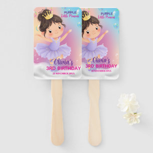 Purple Little Princess Ball Set of Fans