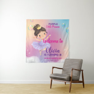Purple Little Princess Ball Tapestry