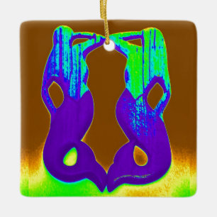 purple lookout mermaids ceramic tree decoration