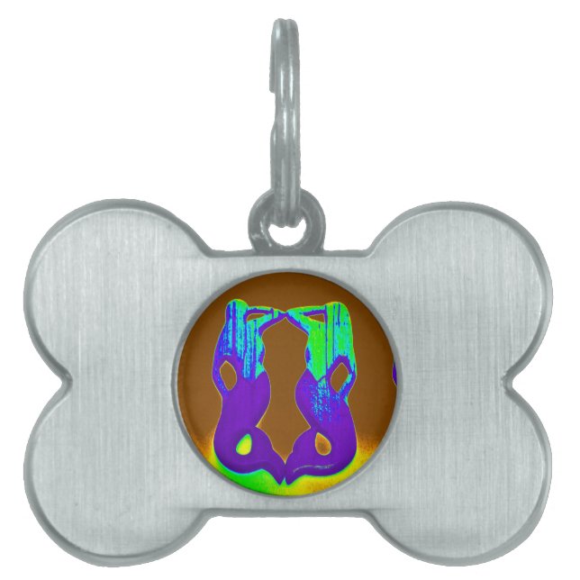 purple lookout  mermaids pet tag (Front)
