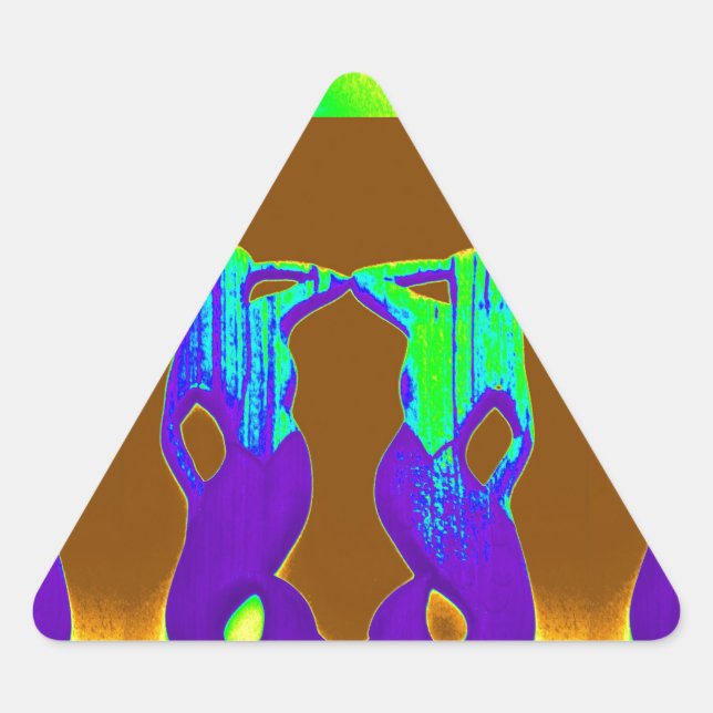purple lookout mermaids triangle sticker (Front)