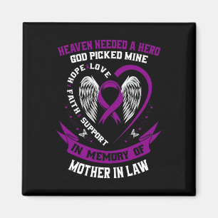 Purple Loss of my Mother In Law Pancreatic Cancer Magnet