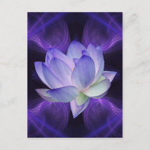 Purple Lotus and sacred geometry Postcard