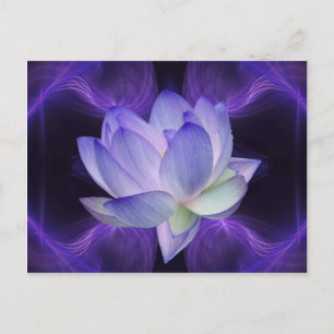 Purple Lotus and sacred geometry Postcard