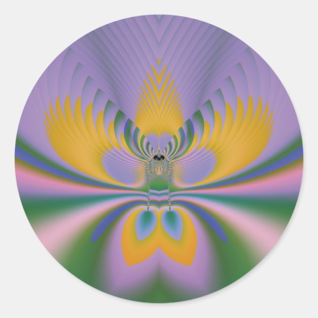 Purple Lotus Classic Round Sticker (Front)