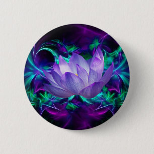 Purple lotus flower and its meaning 6 cm round badge