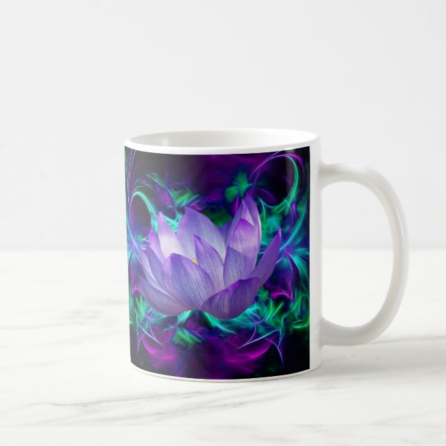 Purple lotus flower and its meaning coffee mug (Right)