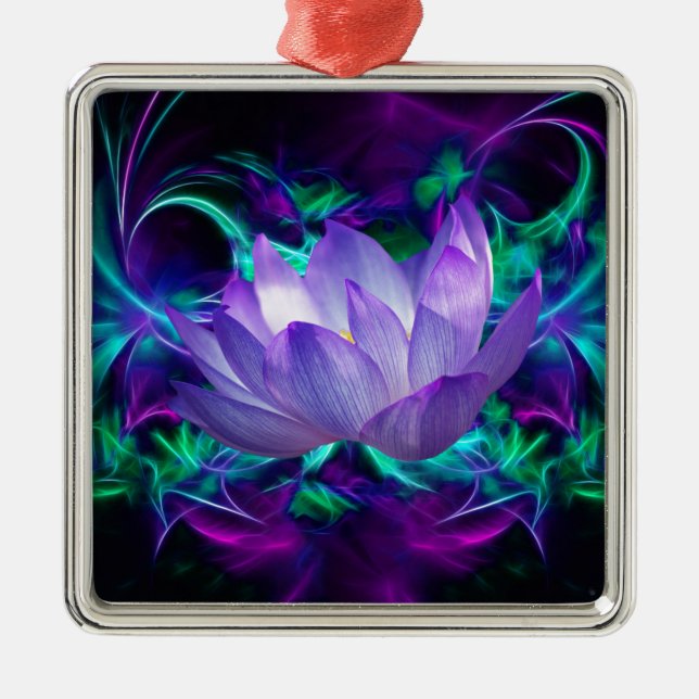 Purple lotus flower and its meaning metal tree decoration (Front)