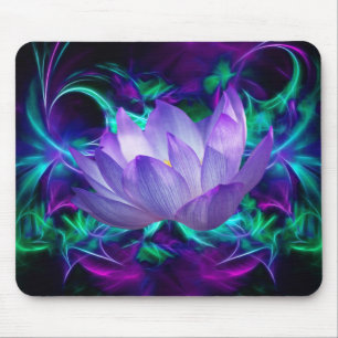 Purple lotus flower and its meaning mouse mat