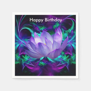Purple lotus flower and its meaning napkin