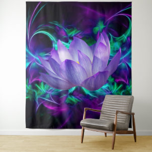 Purple lotus flower and its meaning tapestry