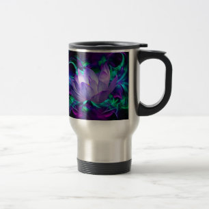 Purple lotus flower and its meaning travel mug