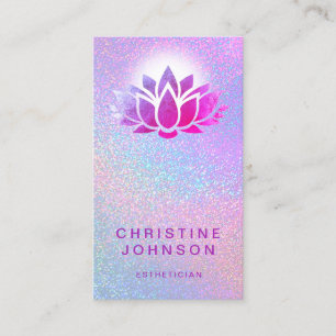 purple lotus flower business card