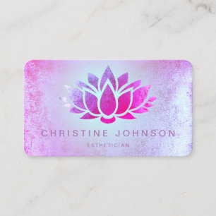 purple lotus flower business card