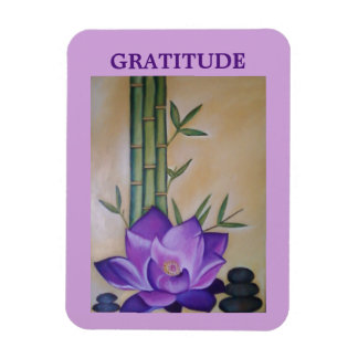 Purple Lotus Flower Inspirational Magnet