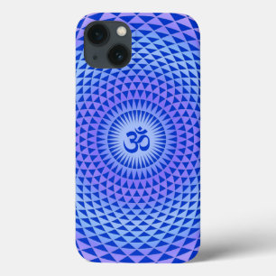 Purple Lotus flower meditation wheel OM iPhone 13 Case