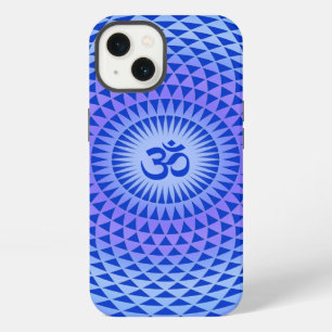 Purple Lotus flower meditation wheel OM iPhone 13 Case