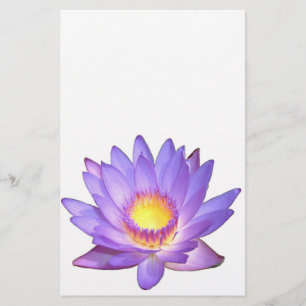 Purple Lotus Flower Stationery