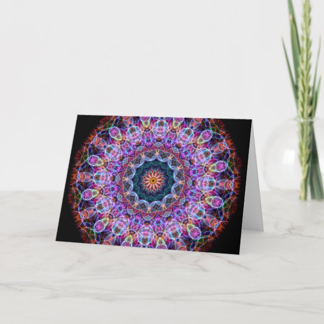 Purple Lotus kaleidoscope Card (Front)