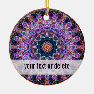 Purple Lotus kaleidoscope Ceramic Tree Decoration