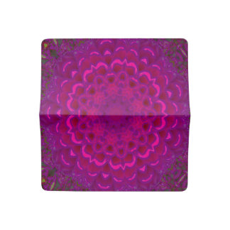 Purple Lotus Kaleidoscope Check Book Cover