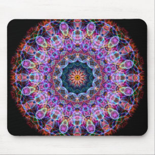 Purple Lotus kaleidoscope Mouse Mat
