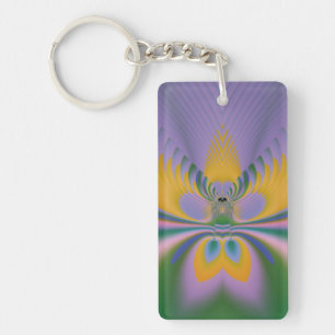 Purple Lotus Key Ring