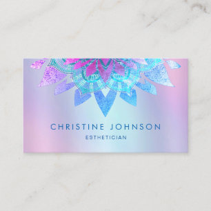 purple lotus logo business card