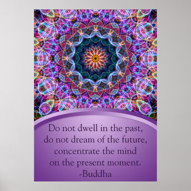 Purple Lotus Mandala Poster (Front)
