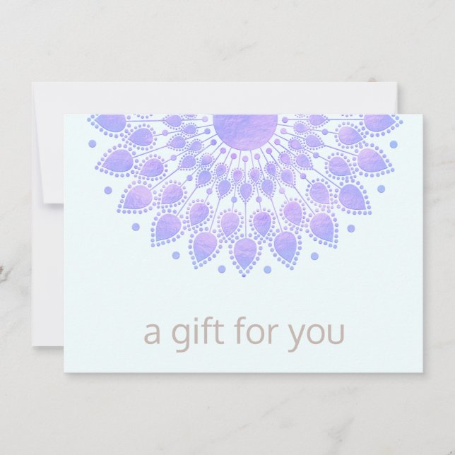 Purple Lotus Mandala Salon Spa Gift Certificate (Front)