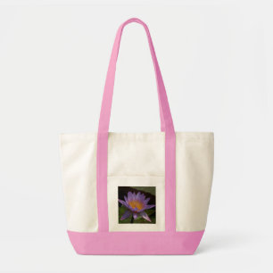 Purple Lotus Waterlily Tote Bag