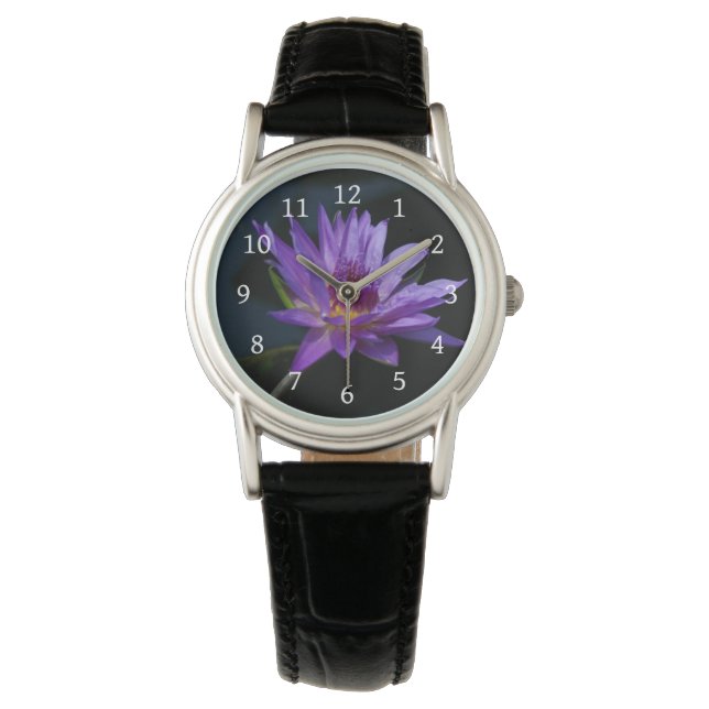 Purple Lotus Waterlily Watch (Front)