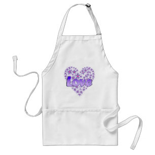 Purple Love and Daisies Standard Apron