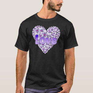 Purple Love and Daisies T-Shirt