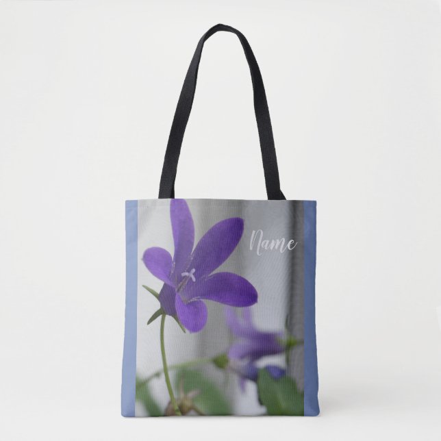 Purple love  Custom Name Tote Bag (Front)