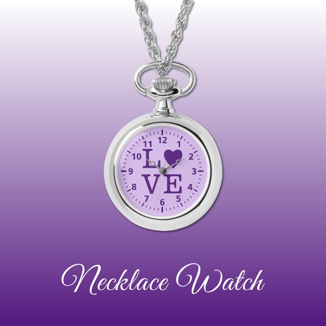 Purple Love Necklace Watch (Creator Uploaded)