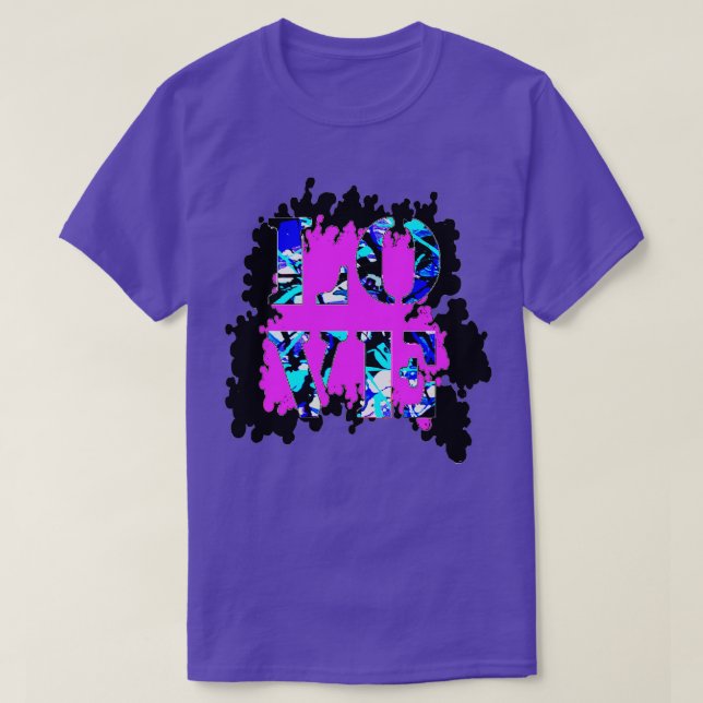 purple love splash T-Shirt (Design Front)