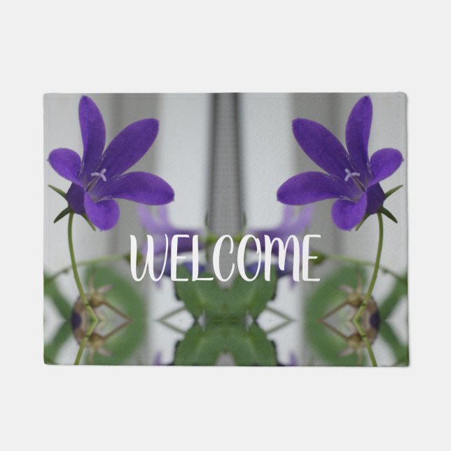 Purple love Welcome Spring Doormat (Front)