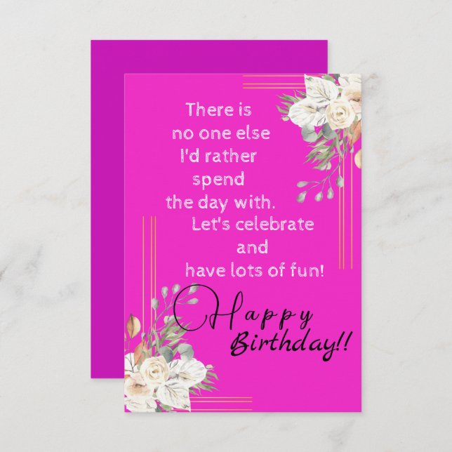 Purple lover  card (Front/Back)