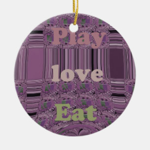 Purple Loves & Play Eat Africa South Traditional Ceramic Tree Decoration