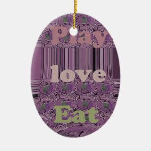 Purple Loves & Play Eat Africa South Traditional Ceramic Tree Decoration