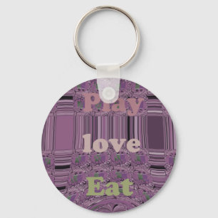 Purple Loves & Play Eat Africa South Traditional Key Ring