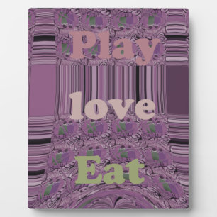 Purple  Loves &  Play Eat Africa South Traditional Plaque