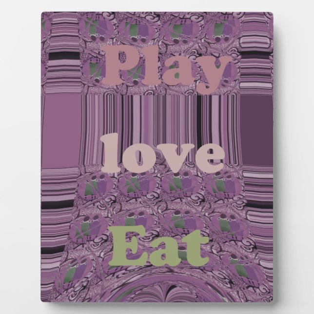 Purple  Loves &  Play Eat Africa South Traditional Plaque (Front)