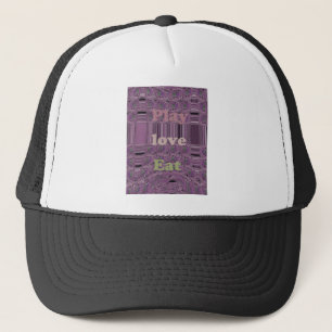 Purple Loves & Play Eat Africa South Traditional Trucker Hat