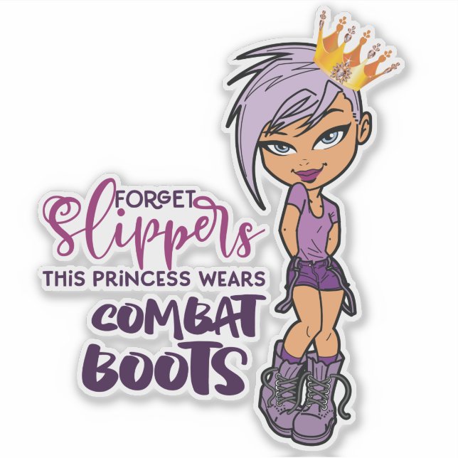 "Purple Lovin' Tomboy Princess" Custom Cut Vinyl (Front)