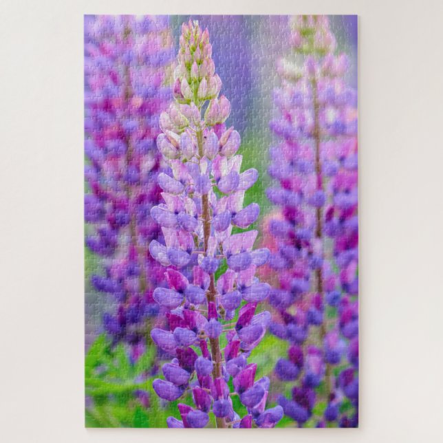 Purple Lupin Flowers Puzzle (Vertical)